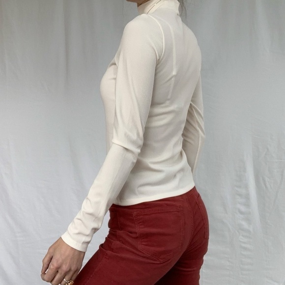 Ribbed sweater size S turtleneck H&M off white Woman - Picture 4 of 12